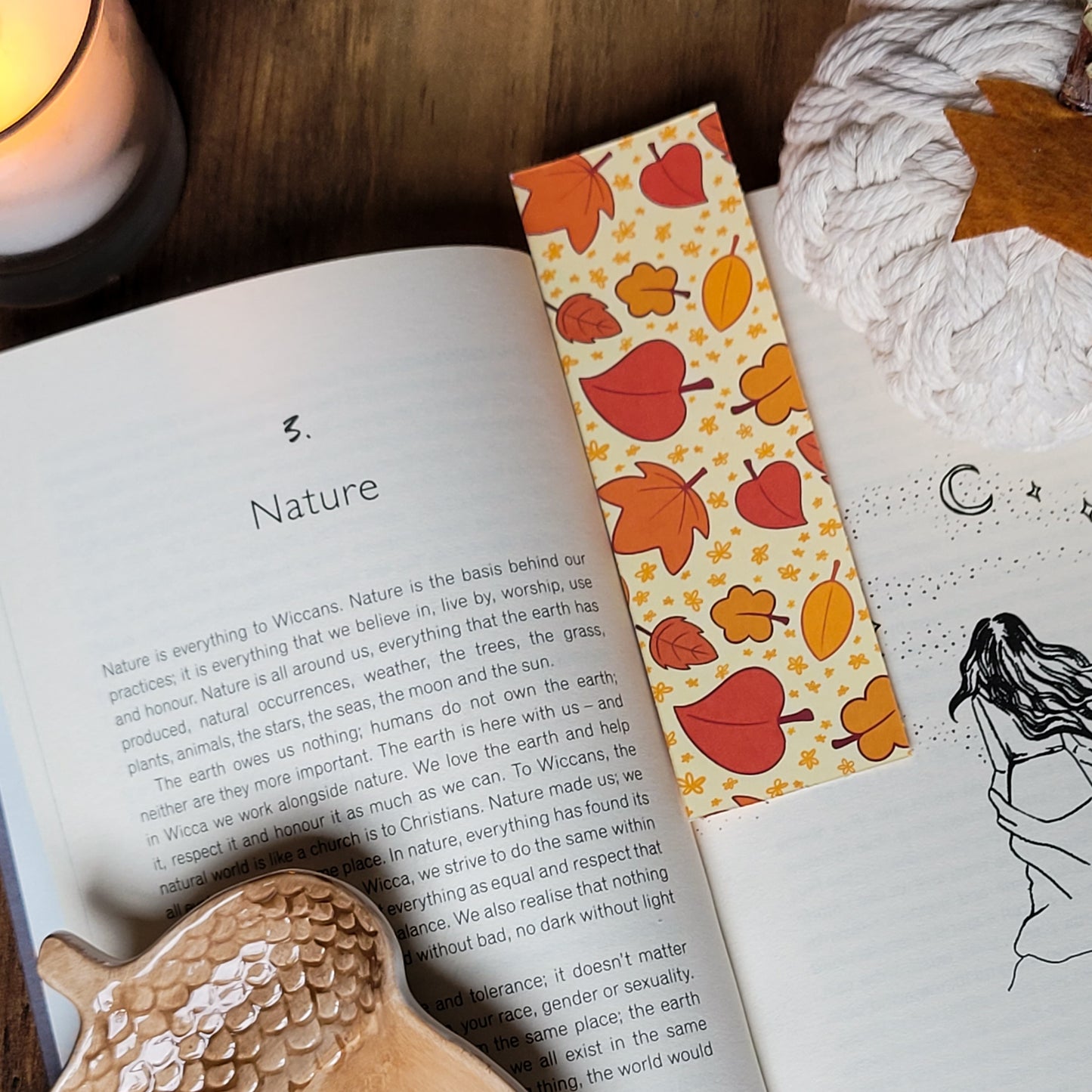 Falling Leaf Bookmark