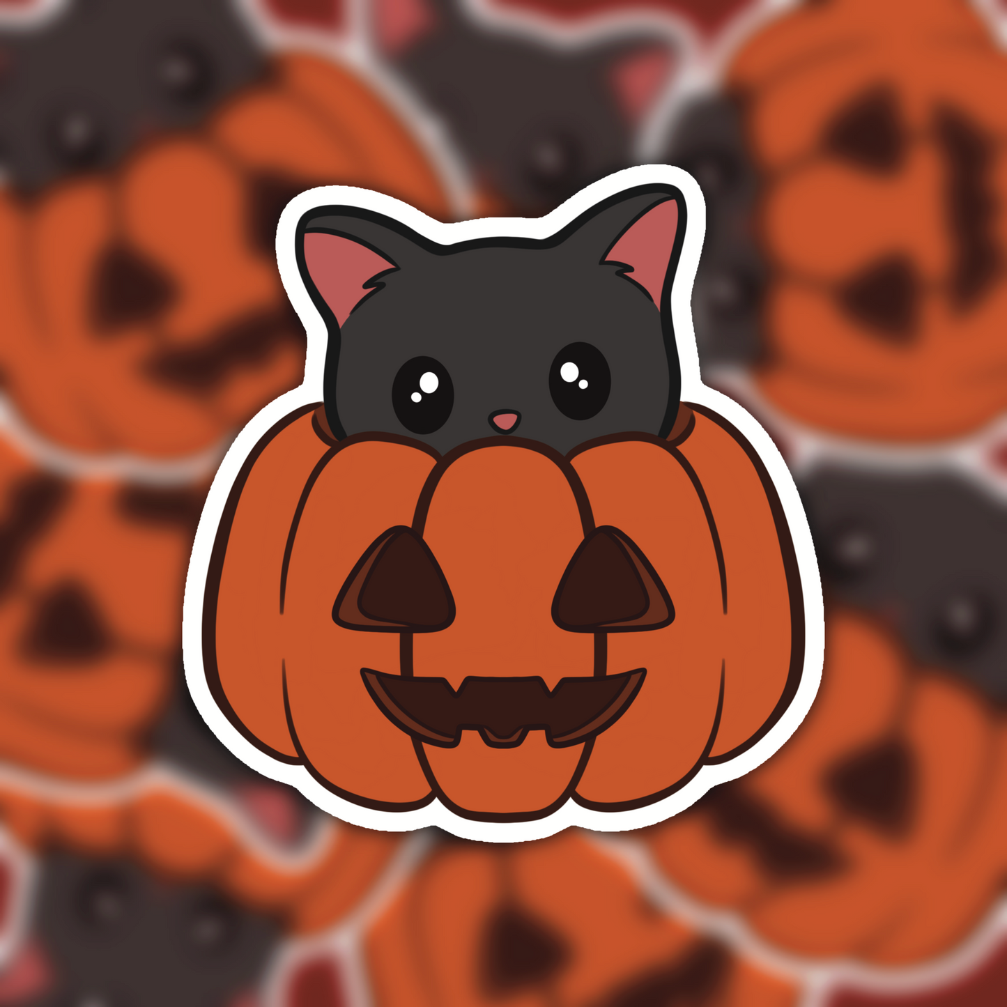 Pumpkin Cat Sticker